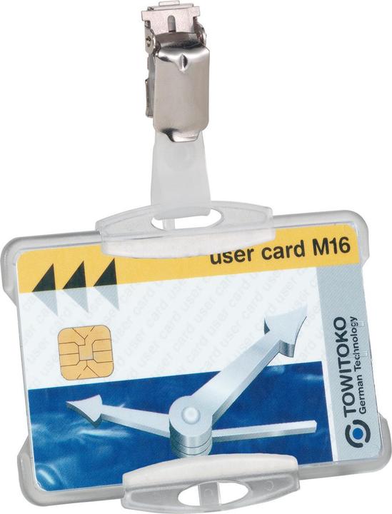Actual product image Durable Badge holder with clip for 1 company/security badge