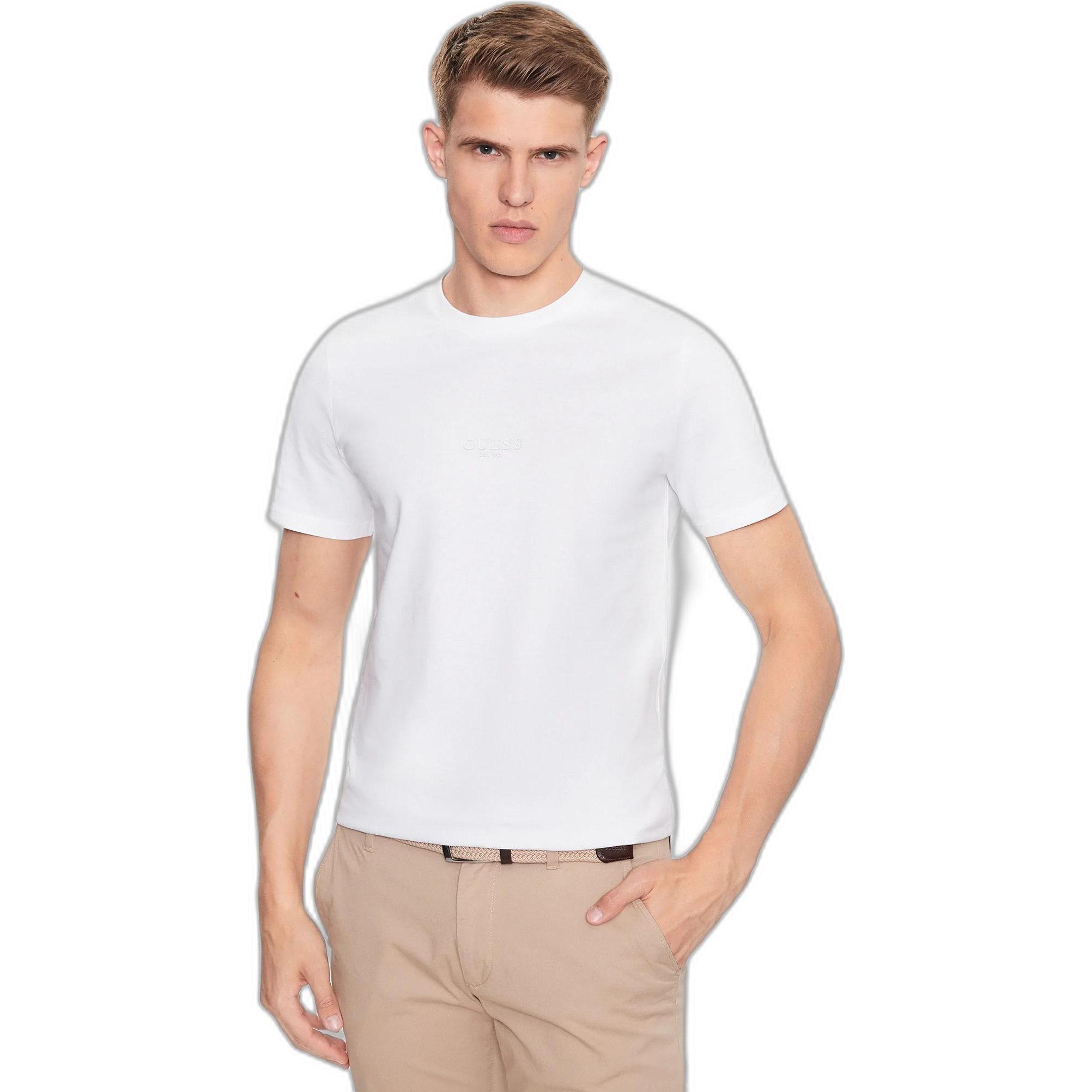 Guess, Herren, Shirt, T-Shirt, Weiss, (XS)