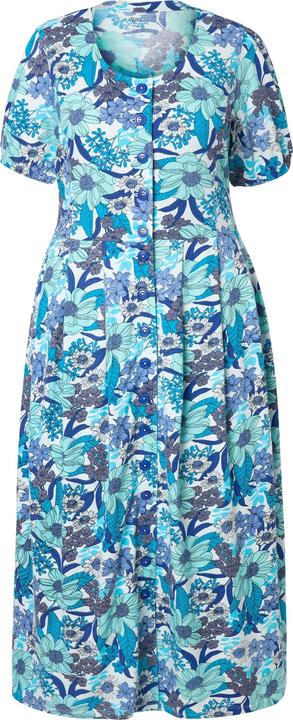 Produktbild Ulla Popken Jersey-Maxikleid, Blüten, Rundhals, Halbarm (56)