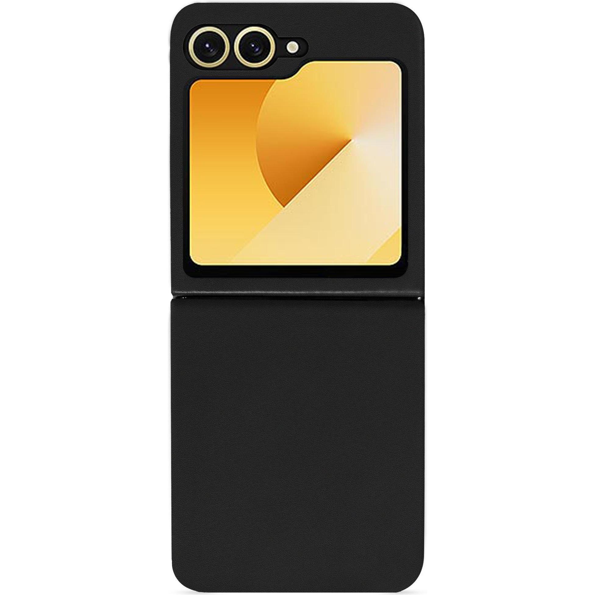Noreve Lederschutzhülle Samsung Galaxy Z Flip6 (Samsung Galaxy Z Flip6), Smartphone Hülle, Schwarz