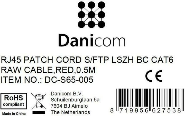 Produktbild Dsit CAT 6 Netzwerkkabel LSOH (CAT6, 0.50 m)