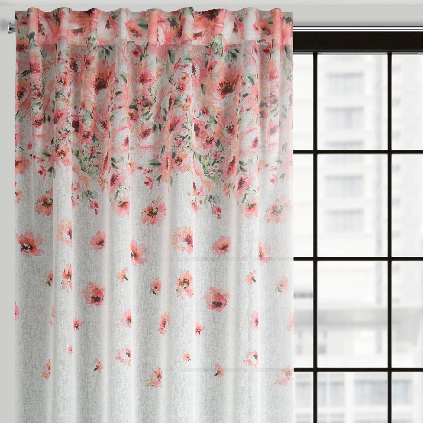 Eurofirany, Vorhang, ZAS/OLIWIA/B+ROSA 140X270 BAND/SZEL (140 x 270 cm)