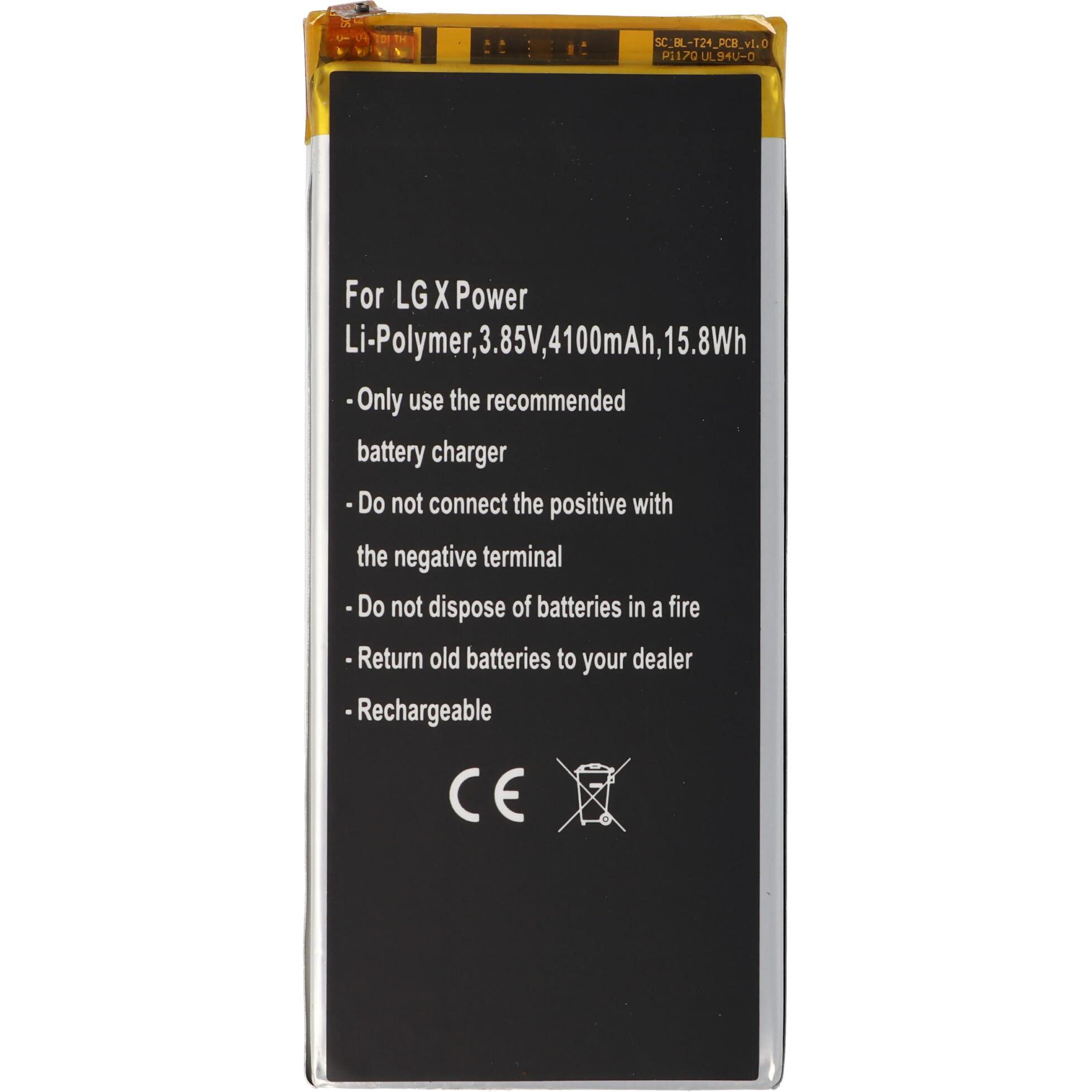 AccuCell Akku LG X Power, Li-Polymer, 3,85V,, 15,8Wh, built-in, ohne Werkzeug, Smartphone Akku