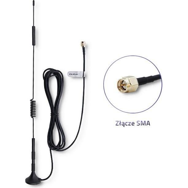Thumbnail - Qoltec Omnidirectional Antenna 4G LTE DUAL 7dBI Indoor Outdoor (4G), Netzwerkantenne