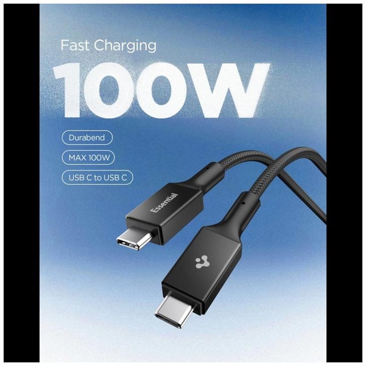 Produktbild Spigen Kabel EB10015CC Essential USB-C 100W 1.5m czarny (1.50 m, USB 3.2 Gen 1, 100 W)