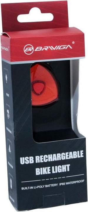 Image du produit P2R Éclairage vélo USB arrière sur tige de selle Led 30 lumens avec indicateur de freinage, 7 modes (30 lm, 30 lm)