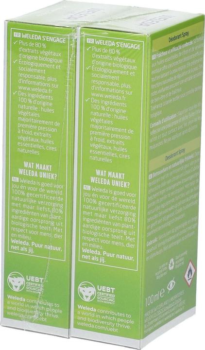 Produktbild Weleda 2er-Set Deodorants - 2 x 100 ml (Spray, 200 ml)