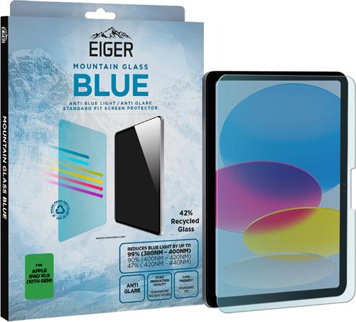 Actual product image Eiger Anti-reflektierendes Glas mit Blaulicht-Filter Full Screen Fit Mountain Blue Tablet Screen P (1 pcs., iPad 10.9 (2022))