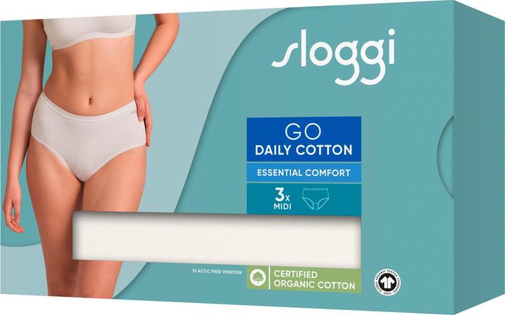 Immagine prodotto Sloggi Brief GO DAILY COTTON MIDI Damenslip 3er Pack (M, confezione da 3)