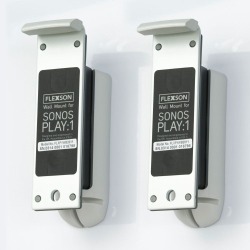 Actual product image Flexson Wall mount for Sonos One and Play:1 (1 pair, Wall installation, Tiltable, Pivoting, Rotatable)