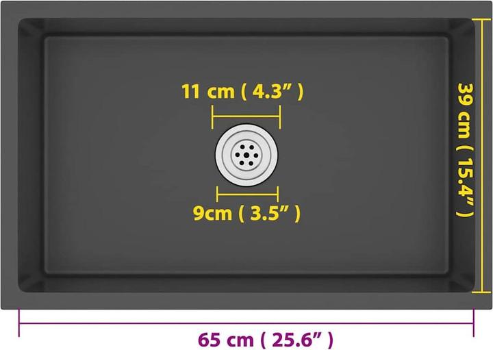 Actual product image VidaXL Kolumbus (Fitted sink, 44 cm, 70 cm)
