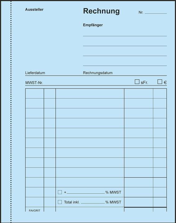 Produktbild Favorit Durchschreibebuch Rechnungen mit Selbstdurchschreibepapier (100 x)