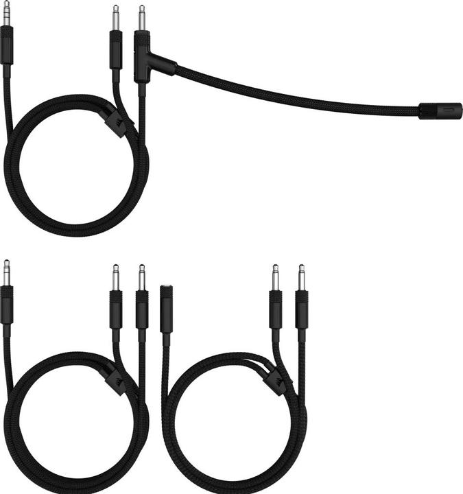 Actual product image Corsair VIRTUOSO PRO Open Back Streaming/Gaming Headset - Carbon-CA-9011370-NA (Cable)