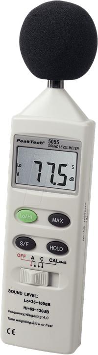 Peaktech Schallpegelmessgerät 35...130 dB 0.1 dB 31.5 Hz...8 kHz ( 5055)