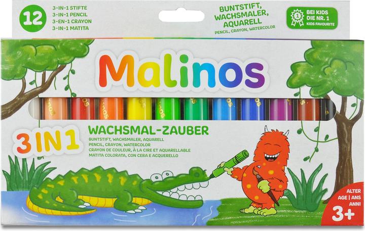 Malinos wax crayons 3-in-1 (12 x)