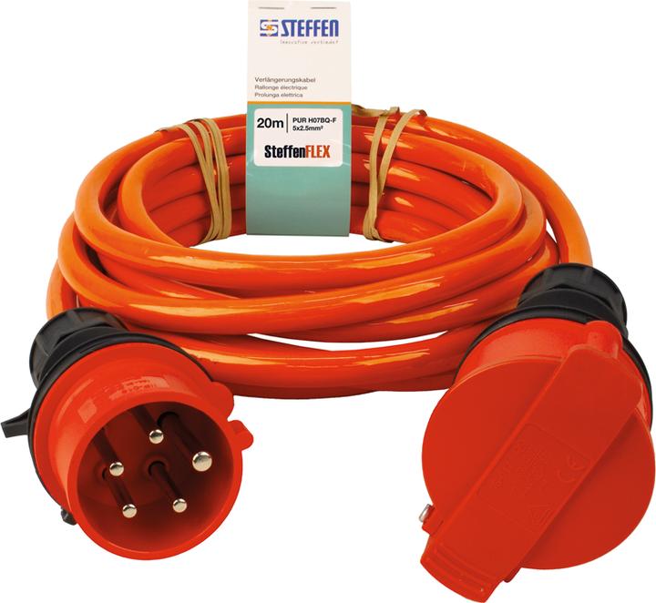 Actual product image Steffen Verlängerungskabel STEFFENFLEX EPR-PUR 5G2.5mm² 20m CEE16/5-CEE16/5 IP44 or (20 m, CEE 16/5)