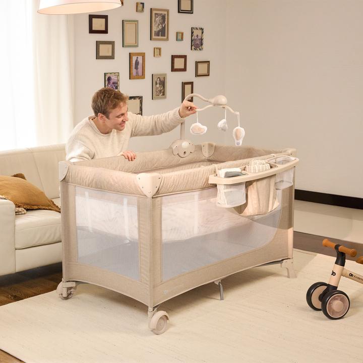 Immagine prodotto KinderKraft travel cot LEODY UP grey with accessories