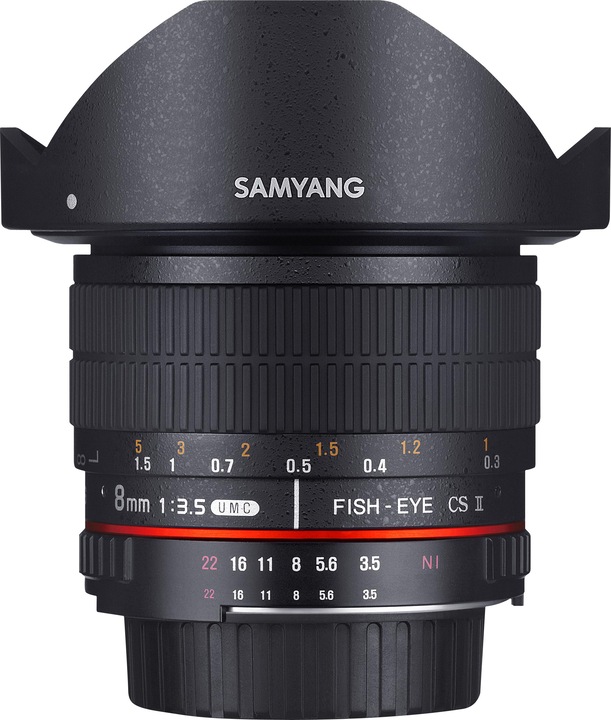 Samyang 8mm f/3.5 Asph IF MC Fisheye CSII DH - Nikon F (Nikon F, APS-C / DX)