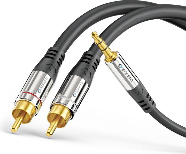 Immagine prodotto Sonero Jack da 3,5 mm - 2x cinch (5 m, Connettore da 3,5 mm (AUX), Cinch)