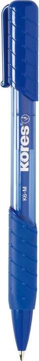 Kores Stylo à bille rétractable K-PEN K6, bleu, M (Bleu, 1x)