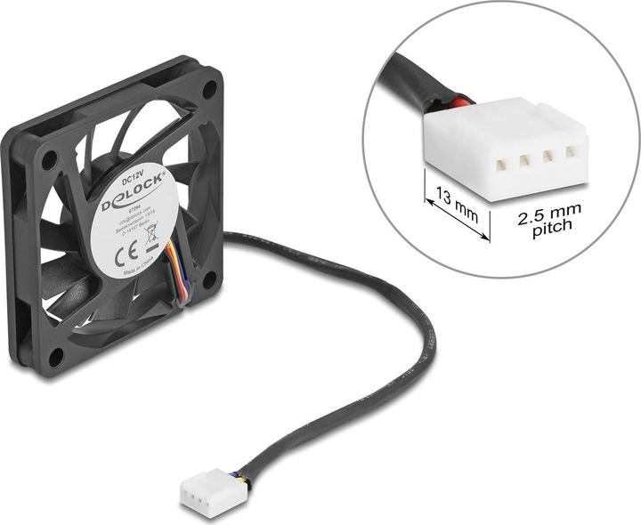 Actual product image Delock Axiallüfter 12 V DC, 60 x 60 x 10 mm schwarz (60 mm, 1x)