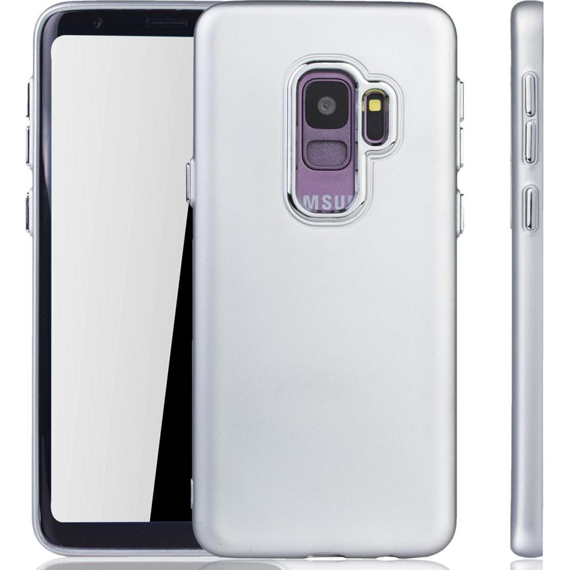 König Design Handyhülle für Samsung Galaxy S9 Schutzcase Backcover Bumper Etuis Rahmen Silber (Samsung Galaxy S9+), Smar...