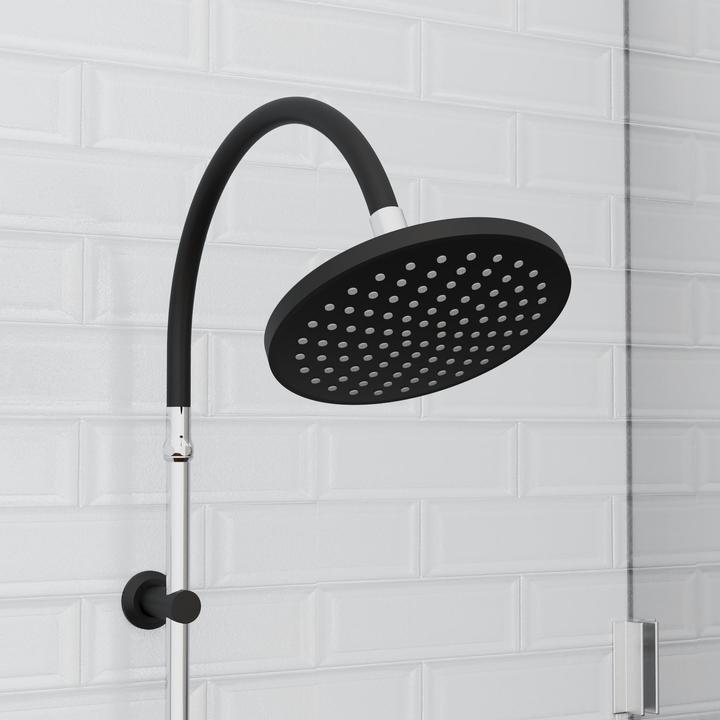 Image du produit Schütte Douche à effet pluie salle de bain MATAO RAIN ensemble de douche de tête chrome noir mat système de