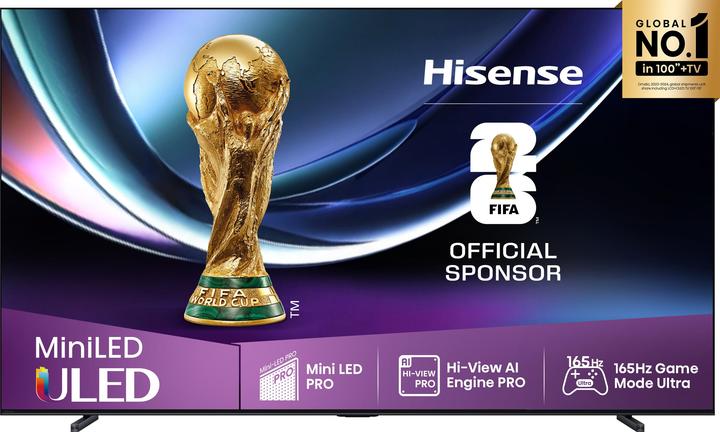 Image du produit Hisense TV TV 100U7Q PRO 100" Mini-LED 4K, 165Hz, 2'000 Nits (100", U7Q Pro, Mini-LED, 4K)