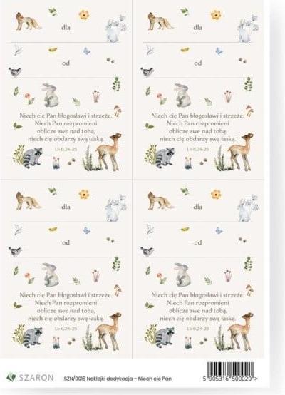 Szaron Widmungsaufkleber – Herr segne dich