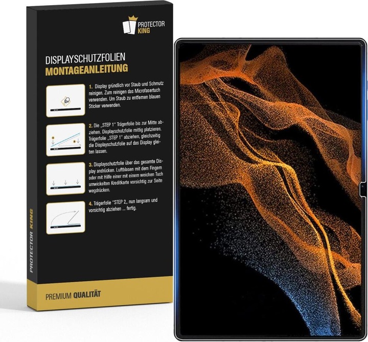 Actual product image Protectorking 1x Panzerfolie Anti-Shock matt entspiegelt (1 Piece, Galaxy Tab S8 Ultra)