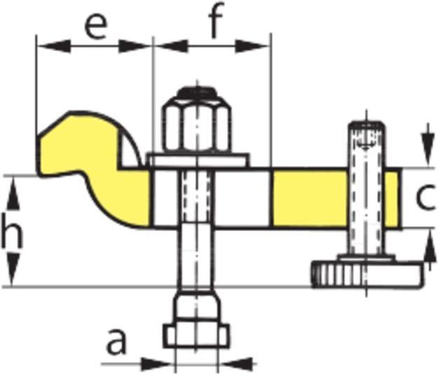 Actual product image Amf Clamp cranked adjustable