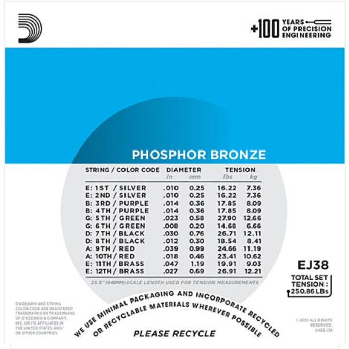 Thumbnail - D'Addario Ej38 (12 x, Gitarre, 0.05"), Saiten