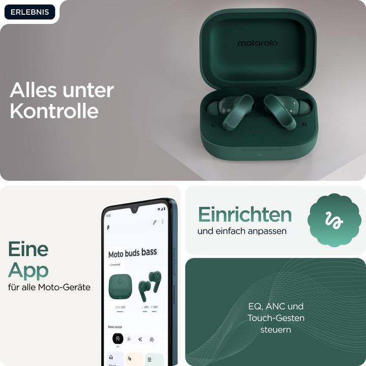 Produktbild Motorola Moto Buds Bass (ANC, 9 h, Kabellos)