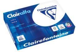 Produktbild Clairefontaine Kopierpapier Clairalfa DIN A4 80g/m² 2fach Lochung weiss 500 Bl./Pack. (80 g/m², A4)