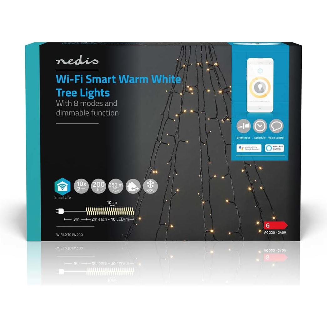Thumbnail - Nedis, Lichterkette, SmartLife Dekorative LED Wi-Fi Warmweiss 200 LED's 10 x 2 m Android™ / IOS (2 m)