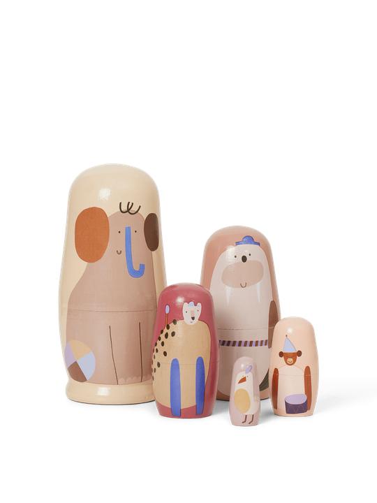 Ferm Living Bambole nidificanti Critter (Ø 6,5 x 14 cm)