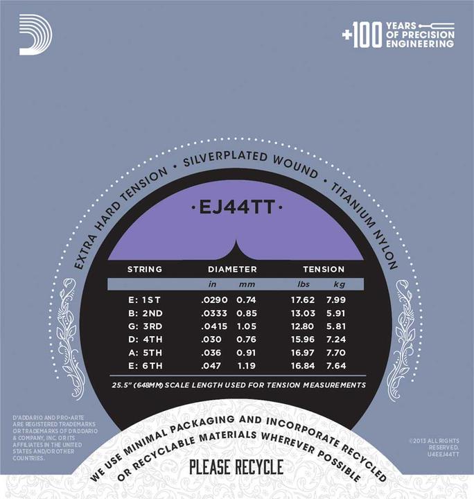 Produktbild D'Addario Ej44tt (6x, Gitarre, 0.05")
