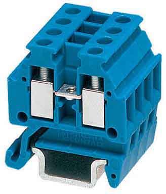 Actual product image Phoenix Contact Feed-through terminal block, 4.2mm blue (90 mm)