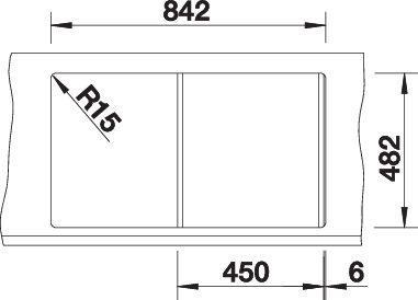 Actual product image Blanco Tipo 45 S (Fitted sink, 86 cm, 50 cm)