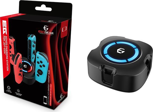 Image du produit Egogear - Socle de charge premium SCH25 noir pour manettes Joy-Con de la Switch et Switch OLED (Switch)