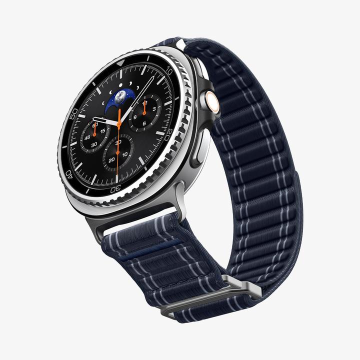 Actual product image Spigen - WBF0 - Samsung Galaxy Watch8 40mm/Watch8 44mm/Watch8 Classic - Navy (20 mm, 22 mm, Fabric, Nylon)