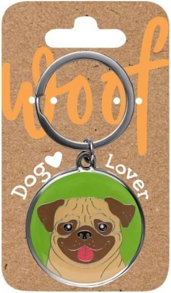 Ecarla Schlüsselanhänger für Hundeliebhaber - Mops