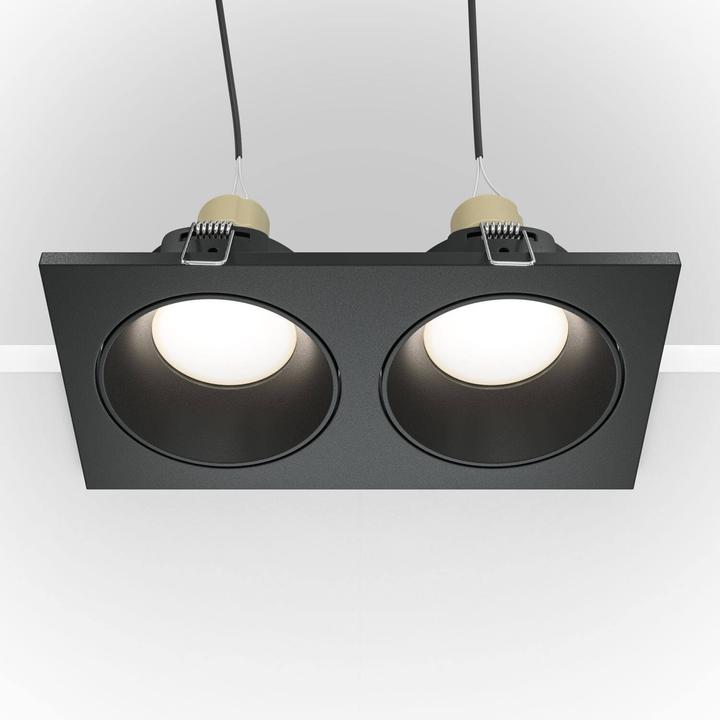 Produktbild Maytoni Zoom Downlight, Einbauleuchte 2x GU10 Schwarz IP65 (GU10)