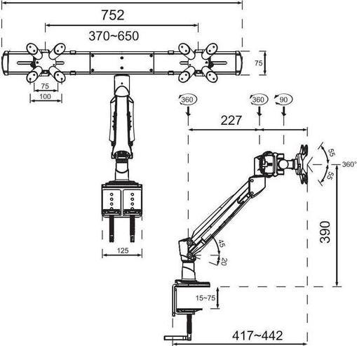 Actual product image Neomounts FPMA-D940D monitor table mount (Table, 24", 15 kg)