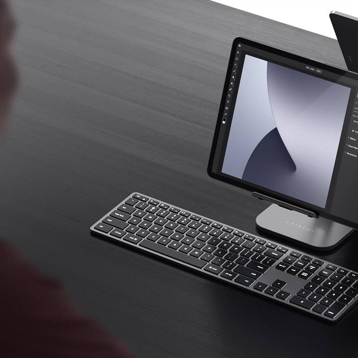 Produktbild Satechi Slim X3 Bluetooth Keyboard - draadloos - verlichte toetsen - ultra dun - zilver (Eng. Int., Kabellos)
