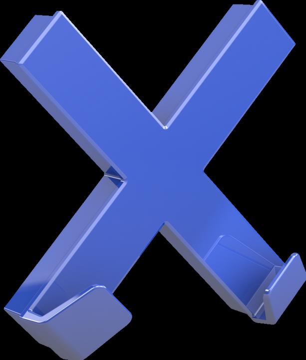 Actual product image Magni Mega Magnet CROSS XL (70 x 70 mm, incl. 2 hooks for hanging objects) blue (1 x)