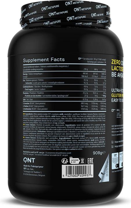 Actual product image QNT MetaPure Zero Carb (Banana, 1 pcs., 908 g)