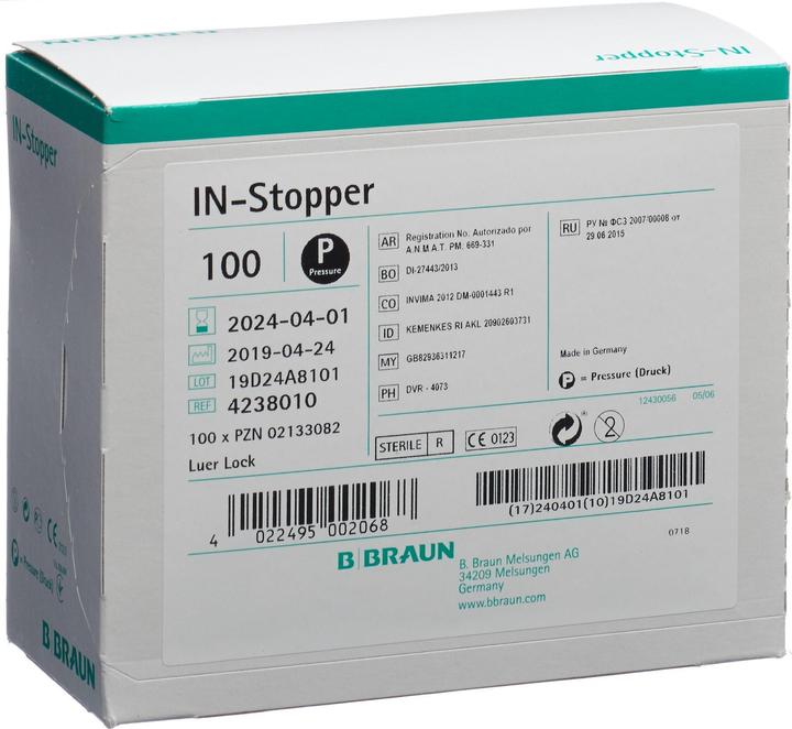 B.Braun B. Braun Instopfen Luer Lock yellow 100 pcs.