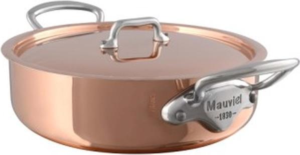 Mauviel M/u0027150S braadpan met deksel Ã¸ 24 cm koper rvs greep (35.6130.25) (Casserole + Stewpot, Copper, Stainless steel)
