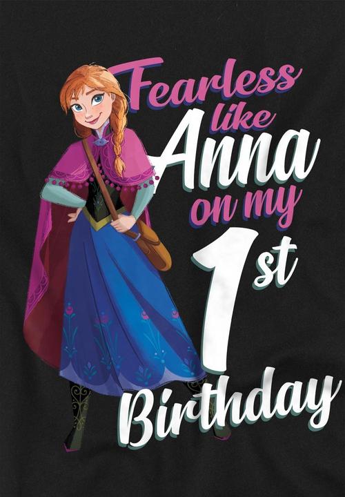 Produktbild Disney Frozen Fearless Like Anna TShirt 1. Geburtstag (104)